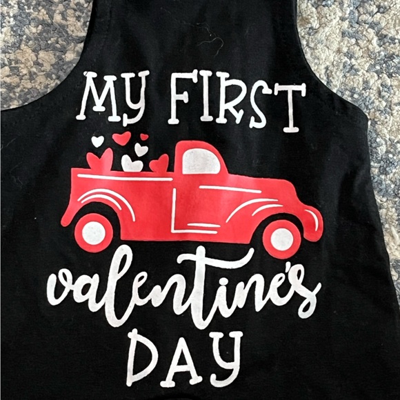 525 America Kids Black Overalls with Striped Cuffs - Picture 2 of 3